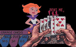 Janet Jetson Strip Poker atari screenshot